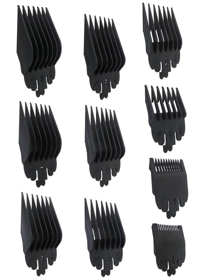 GRABOTE 10 Pack Clipper Guards Set Replacement Fits for Conair HC224W/HC244NGBV/HCT242WR - 1/16" to 1", Black - Image 1